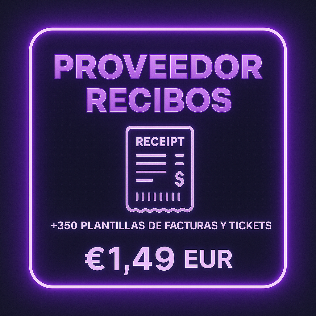PROVEEDOR RECIBOS - ¡Oferta!
